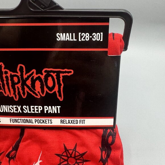 Slip Knot Logo Red Pajama Sleep Pants Small 28-30 NEW - Picture 2 of 3